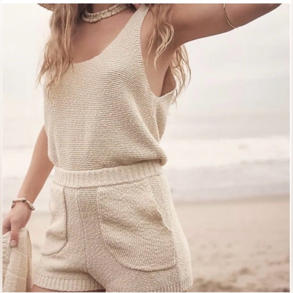 Free People Beach Knit Romper NWOT Size Small